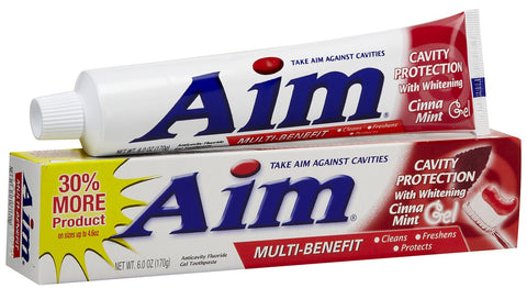 AIM - CAVITY PROTECTION - RED GEL TOOTHPASTE 6 OZ