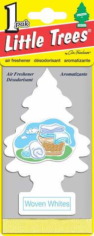 LITTLE TREES - CAR FRESHENER - WOVEN WHITE - 24CT/BOX