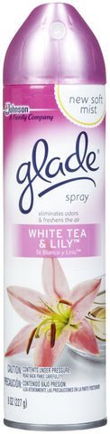 GLADE - AIR FRESHENER - WHITE TEA & LILY 8 OZ - 12CT/CASE