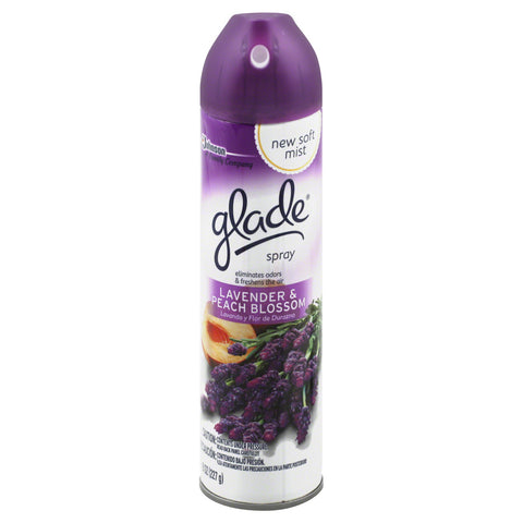 GLADE - AIR FRESHENER - LAVENDER & PEACH 8 OZ - 12CT/CASE