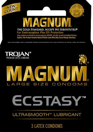 TROJAN - MAGNUM ECSTACY 3'S - 12CT/UNIT