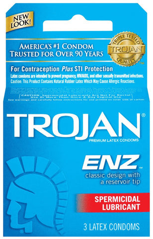 TROJAN - SPERMICIDAL LUBRICANT (DARK BLUE) 3'S
