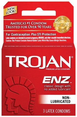 TROJAN - NON-LUBRICATED (RED) 3'S
